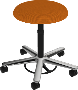 Medium Stool, no Footring - 167FA ( seat height from floor : 20 1/4" - 27 1/2")